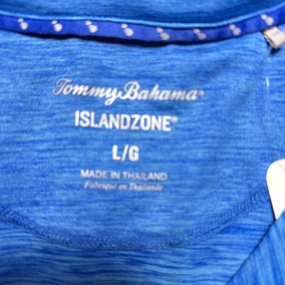 Tommy Bahama Shirt men's large blue IslandZone Polo Shirt Golf Athletic - Picture 4 of 6